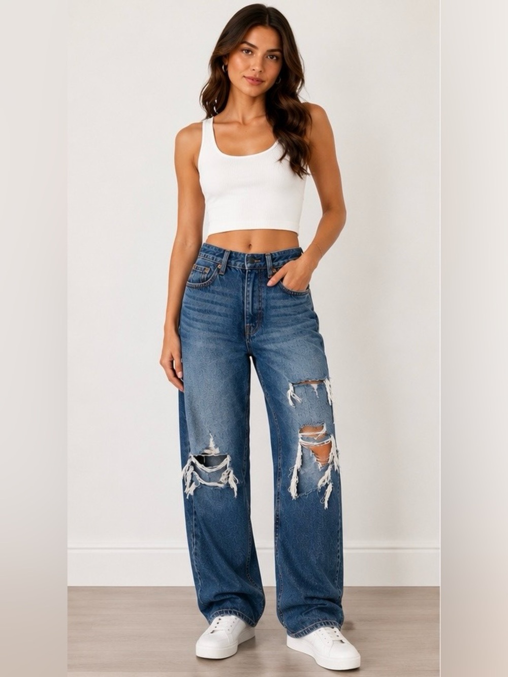 Aeropostale 90’s Baggy Distressed High Rise Jeans Size 0
